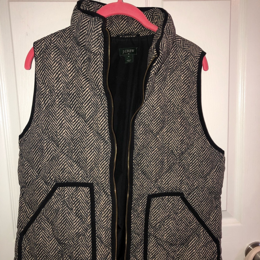 J. Crew quilted herringbone vest